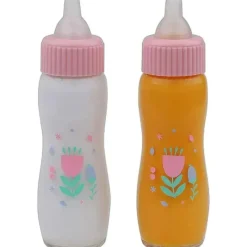 JC Toys Dolls Accessories|Dolls*- Deluxe Disappearing Magic Bottles, Fits All Dolls, Milk and Juice, Ages 2+, Pink