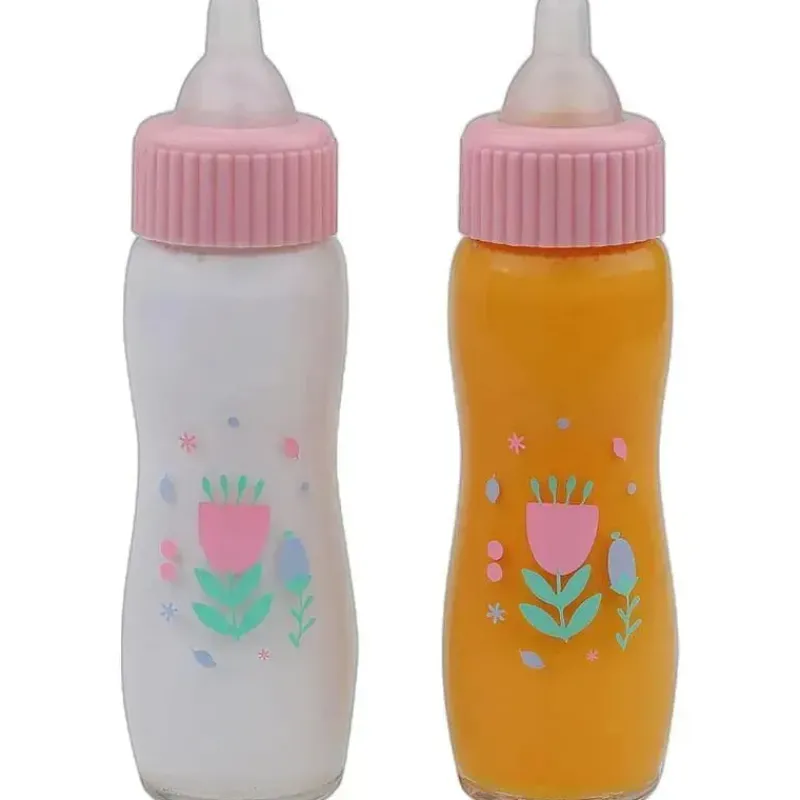 JC Toys Dolls Accessories|Dolls*- Deluxe Disappearing Magic Bottles, Fits All Dolls, Milk and Juice, Ages 2+, Pink