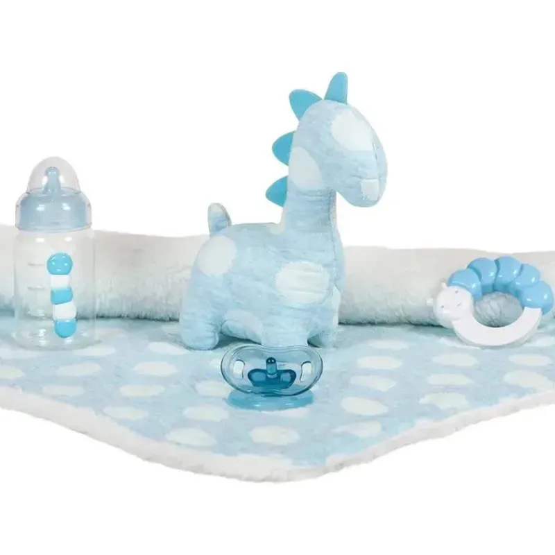 JC Toys Dolls*- La Newborn All-Vinyl-Anatomically Correct Real Boy 15, Designed by Berenguer, Blue with Dots