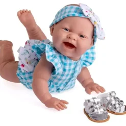 JC Toys Dolls*- Lola on The go, 14” Realistic All Vinyl Posable Play Doll by Berenguer Boutique