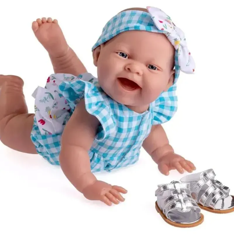 JC Toys Dolls*- Lola on The go, 14” Realistic All Vinyl Posable Play Doll by Berenguer Boutique