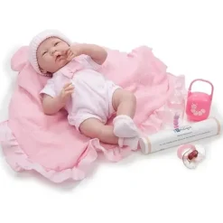 JC Toys Dolls*- Newborn Soft Body Boutique Baby Doll, 15.5-Inch, Pink