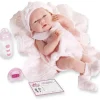 JC Toys Dolls*- Real Girl Baby Doll La Newborn Pink Knit Outfit & Accessories, Ages 2+