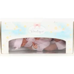 JC Toys Dolls*- Real Girl Baby Doll La Newborn Pink Knit Outfit & Accessories, Ages 2+