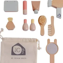 JC Toys Dolls Accessories|Dolls*- Real Wood 10 Piece Personal Care-Make Up Set, Parfait Collection, Ages 3+, Twiggly Toys