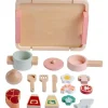 JC Toys Dolls Accessories|Dolls*- Real Wood 16 Piece Kitchen Chef Set, Parfait Collection, Ages 3+, Twiggly Toys