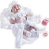 JC Toys Dolls*15.5 Soft Body La Newborn In White Bunting And Accessories
