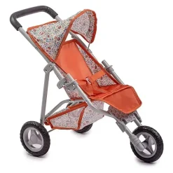 JC Toys Doll Stroller*Berenguer Boutique Stroller Nature Jogger Red For ages 3+