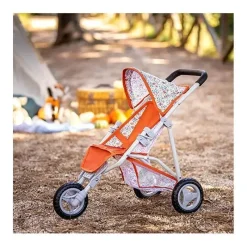 JC Toys Doll Stroller*Berenguer Boutique Stroller Nature Jogger Red For ages 3+