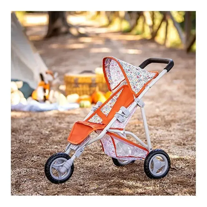 JC Toys Doll Stroller*Berenguer Boutique Stroller Nature Jogger Red For ages 3+
