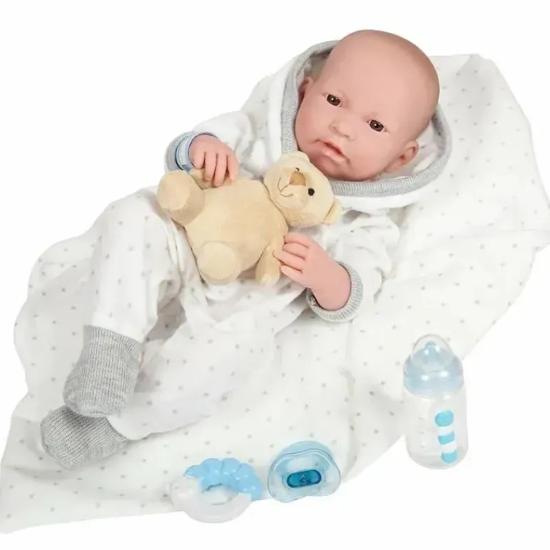 JC Toys Dolls*Real Boy Baby Doll W/Baby Doll Accessories 9pc