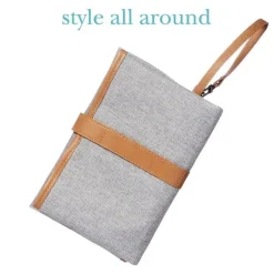 JJ Cole Changing Pads & Covers*- Changing Clutch, Heather Grey
