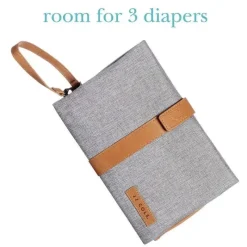 JJ Cole Changing Pads & Covers*- Changing Clutch, Heather Grey