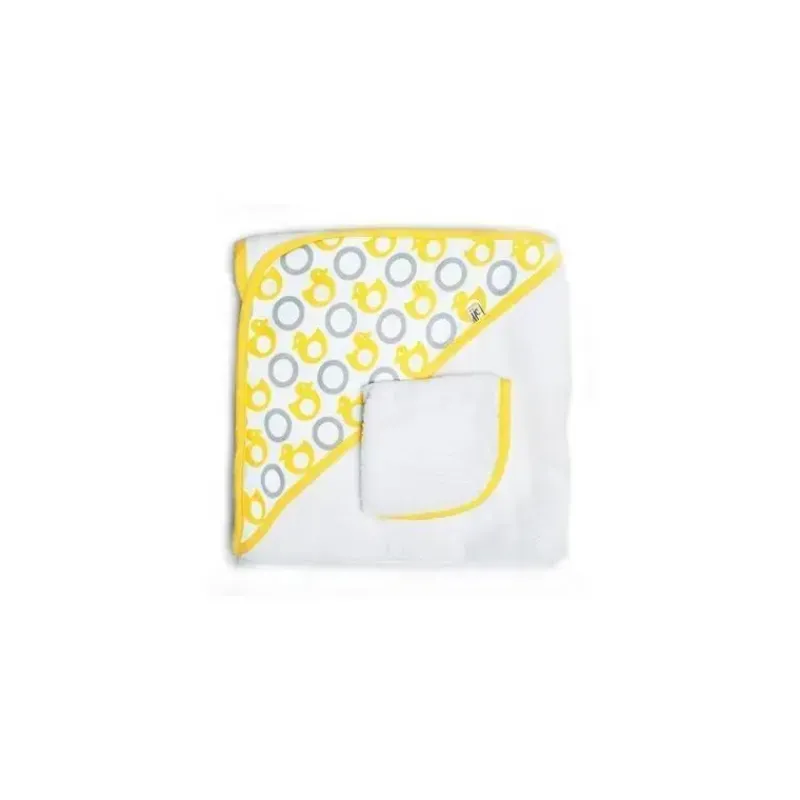 JJ Cole Baby Bath Towels*- Hooded Towel - Yellow Ducks