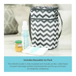 J.L. Childress Handbags & Accessories*- 6 Bottle Cooler, Grey Chevron