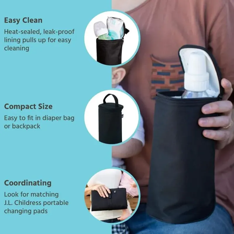 J.L. Childress Tote Bags*- All Single Bottle Cooler Black