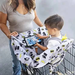 J.L. Childress Super Heroes|Nursing Covers, Scarves, & Wedges*- DC Comics Batman Shopping Cart & High Chair Cover for Baby to Toddler