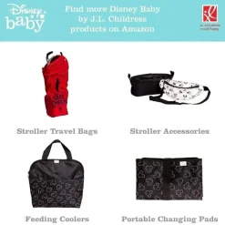 J.L. Childress Mickey & Minnie|Storage & Organizers*- Disney Baby Ultimate PREMIUM Backpack Padded Car Seat Travel Bag, Mickey Mouse