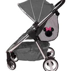J.L. Childress Mickey & Minnie|Storage & Organizers*- Disney Baby Side Sling Stroller Cargo Net, Stroller Organizer & Storage, Minnie Mouse