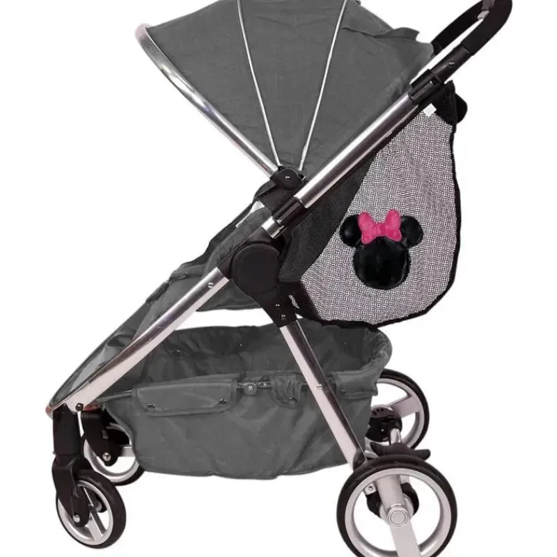 J.L. Childress Mickey & Minnie|Storage & Organizers*- Disney Baby Side Sling Stroller Cargo Net, Stroller Organizer & Storage, Minnie Mouse