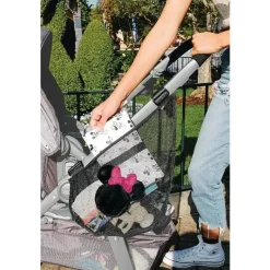 J.L. Childress Mickey & Minnie|Storage & Organizers*- Disney Baby Side Sling Stroller Cargo Net, Stroller Organizer & Storage, Minnie Mouse