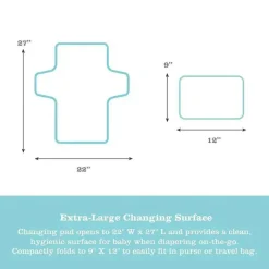 J.L. Childress Mickey & Minnie|Dressers & Changers*- Disney Baby Portable Diaper Changing Station, Mickey Minnie Ivory