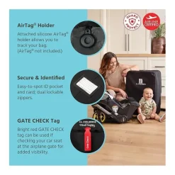J.L. Childress Stroller & Car Seat Bags*- Elite Travel Bag For Doona, Padded, Black
