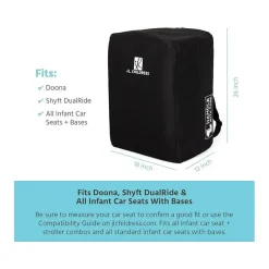 J.L. Childress Stroller & Car Seat Bags*- Elite Travel Bag For Doona, Unpadded, Black