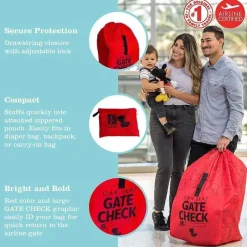 J.L. Childress Mickey & Minnie|Storage & Organizers*- Gate Check Bag For Car Seats, Mickey Red