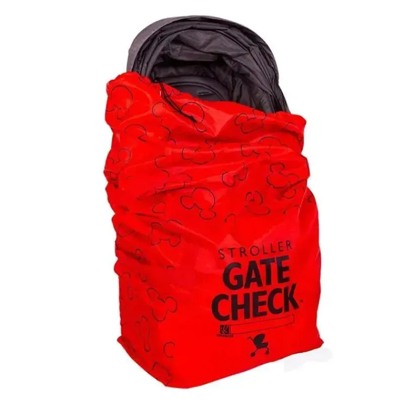 J.L. Childress Mickey & Minnie|Storage & Organizers*- Gate Check Bag For Single & Double Strollers, Mickey Red