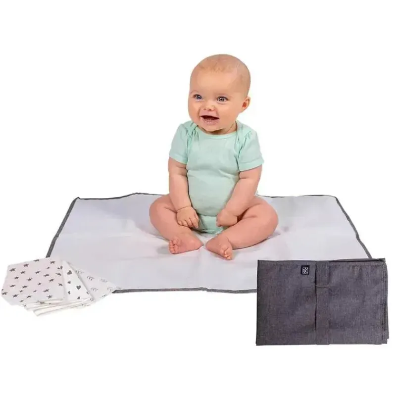 J.L. Childress Changing Pads & Covers*- Healthy Habits, Baby Changing Pad BUNDLE, Extra-Large, Grey