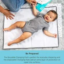 J.L. Childress Changing Pads & Covers*- Healthy Habits, Baby Changing Pad BUNDLE, Extra-Large, Grey