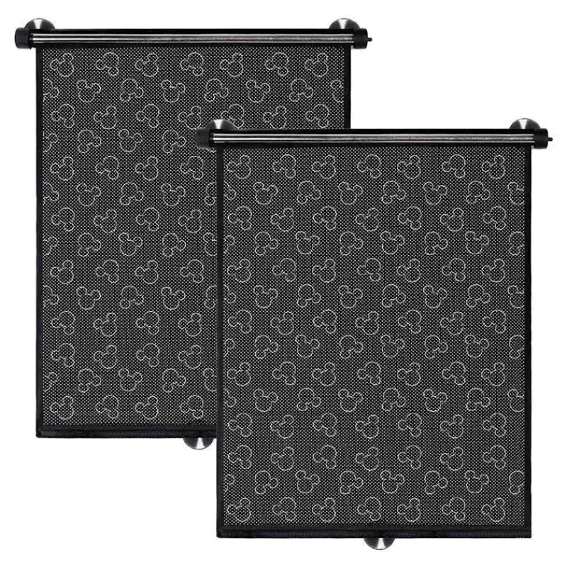 J.L. Childress Car Window Shades|Mickey & Minnie*- 2Pk Disney Baby Pull-Down Car Sun Shade, Mickey