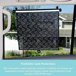 J.L. Childress Car Window Shades|Mickey & Minnie*- 2Pk Disney Baby Pull-Down Car Sun Shade, Mickey