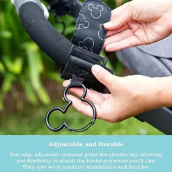 J.L. Childress Mickey & Minnie|Storage & Organizers*- 2Pk Mickey Mouse Clip 'N Carry Stroller Hook