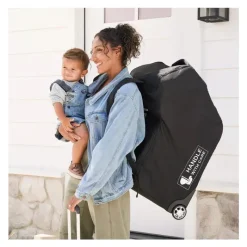 J.L. Childress Stroller & Car Seat Bags*- Premier Infant Car Seat Travel Bag Pad + Wheels, Black