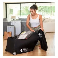 J.L. Childress Stroller & Car Seat Bags*- Premier Infant Car Seat Travel Bag Pad + Wheels, Black