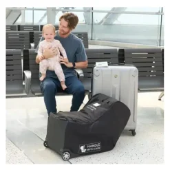 J.L. Childress Stroller & Car Seat Bags*- Premier Infant Car Seat Travel Bag Pad + Wheels, Black