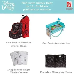 J.L. Childress Seat Protectors|Mickey & Minnie*- Reversible Infant Car Seat Canopy, Shade and Privacy Cover for Baby, Multicolor Mickey Mouse