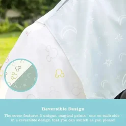 J.L. Childress Seat Protectors|Mickey & Minnie*- Reversible Infant Car Seat Canopy, Shade and Privacy Cover for Baby, Multicolor Mickey Mouse