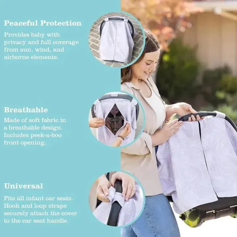 J.L. Childress Seat Protectors|Mickey & Minnie*- Reversible Infant Car Seat Canopy, Shade and Privacy Cover for Baby Girl, Lavender Minnie Mouse
