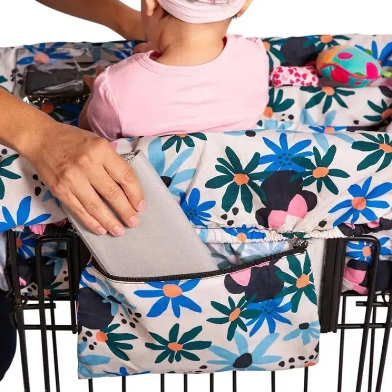 J.L. Childress Mickey & Minnie|Cart Covers*- Shopping Cart & High Chair Cover for Baby to Toddler, Minnie Floral
