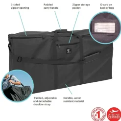 J.L. Childress Stroller & Car Seat Bags*- Single & Double Stroller Travel Bag - Black