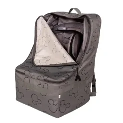 J.L. Childress Mickey & Minnie|Storage & Organizers*- Ultimate Backpack Car Seat Travel Bag, Mickey Grey