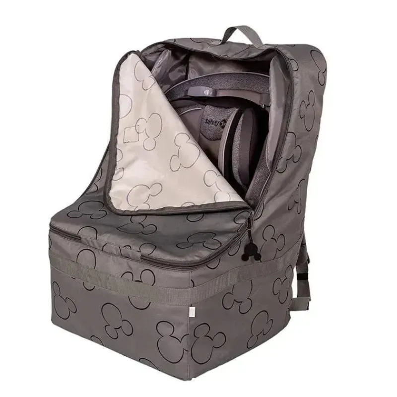 J.L. Childress Mickey & Minnie|Storage & Organizers*- Ultimate Backpack Car Seat Travel Bag, Mickey Grey