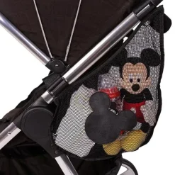 J.L. Childress Mickey & Minnie|Storage & Organizers*Side Sling Stroller Cargo Net, Mickey Black