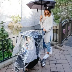 J.L. Childress Mickey & Minnie|Weather Shields & Nets*Universal Stroller Rain Cover, Metallic Mickey