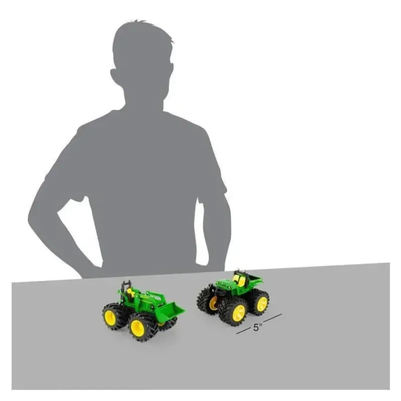 John Deere Cars|Cars, Trucks & Trains*- Monster Treads Vehicle 2 Toy Pack - Tractor With Loader And Gator