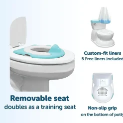 Jool Baby Potty Seats*- Real Feel Potty with Wipes Storage, Aqua