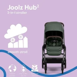 Joolz Lightweight Strollers|Single Strollers*- Hub² Compact Stroller Lightweight, Forest Green